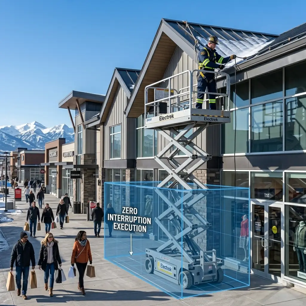 Commercial Roof De-icing Installation by Electrek in Calgary