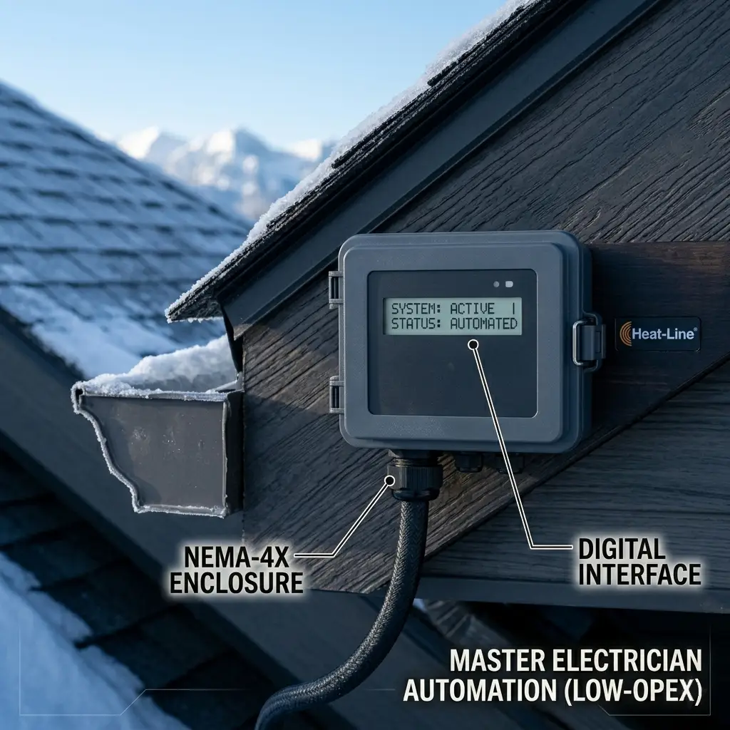 Fully-automated Roof De-icing System in Calgary with digital interface