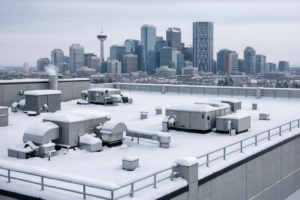Industrial Commercial Business Roof De-icing System Installation in Calgary