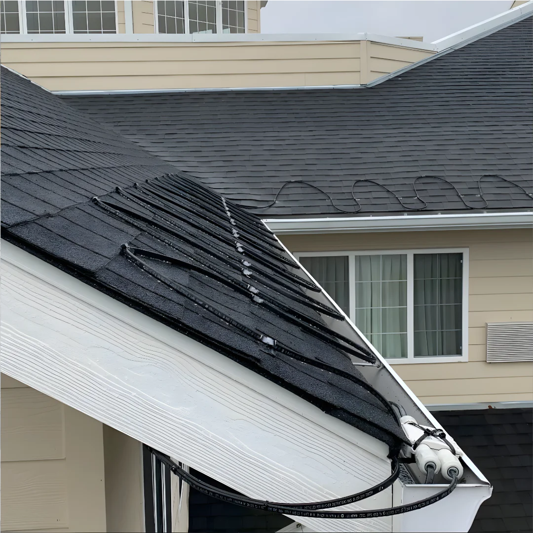 Residental Roof heating deicing ice dam prevention in Calgary