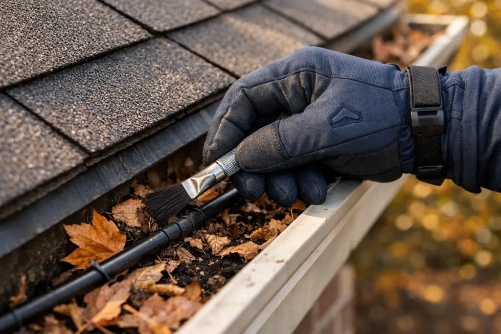 Roof Gutter Maintenance with De-icing Cables in Calgary
