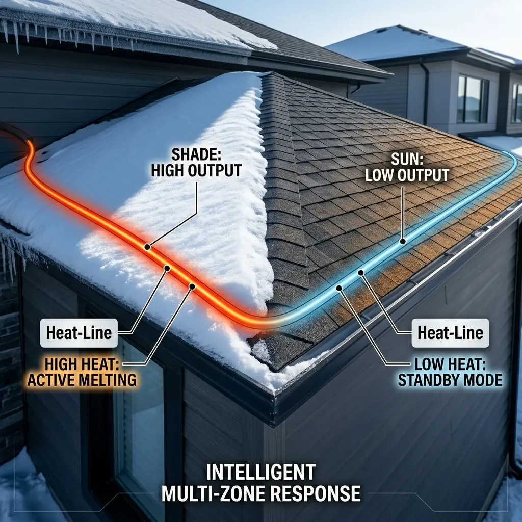 Smart Intelligent Multi-Zone Heat Cable Automation in the shade and sun